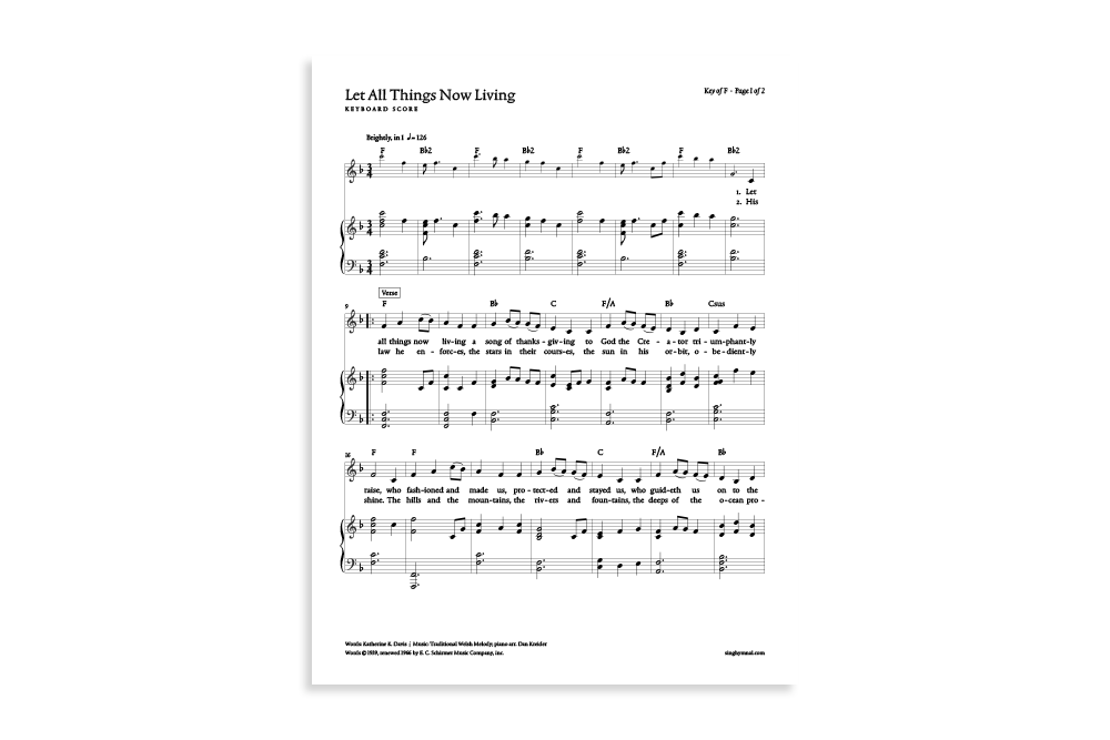 Let All Things Now Living product image