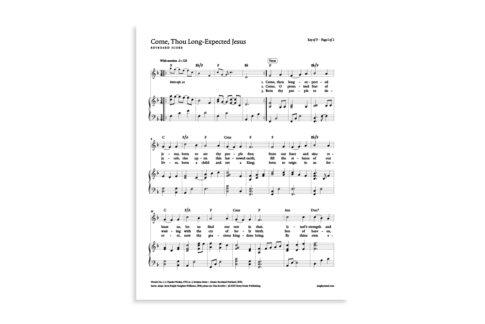 Come, Thou Long-Expected Jesus product image