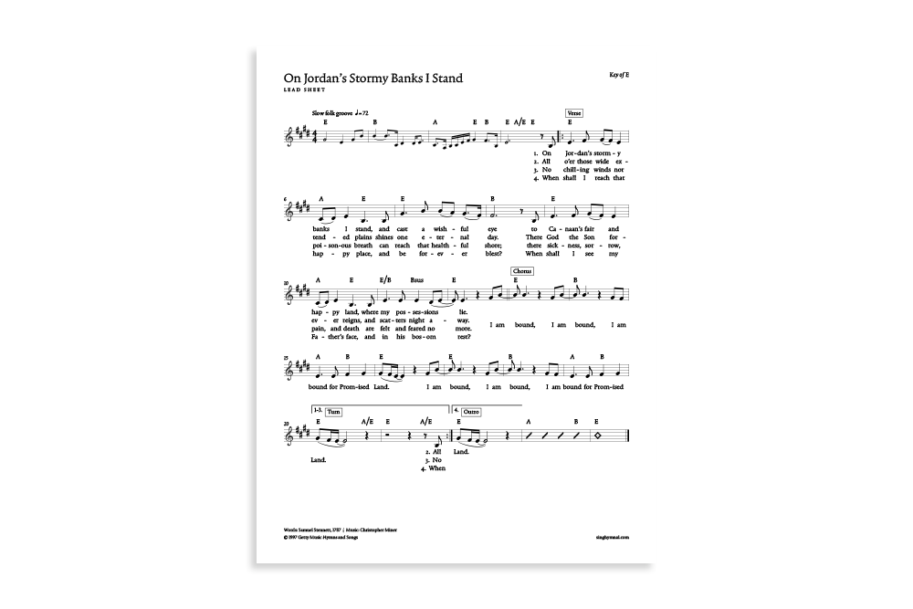 On Jordan's Stormy Banks I Stand product image