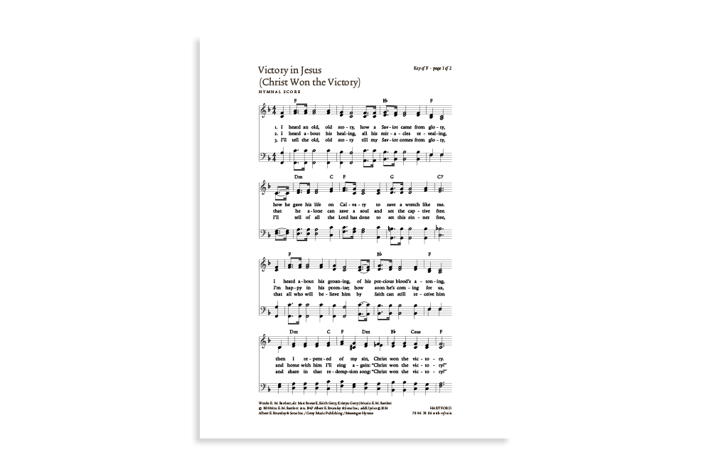 Victory in Jesus (Christ Won the Victory) product image