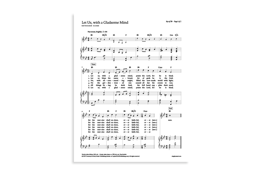 Let Us, with a Gladsome Mind product image