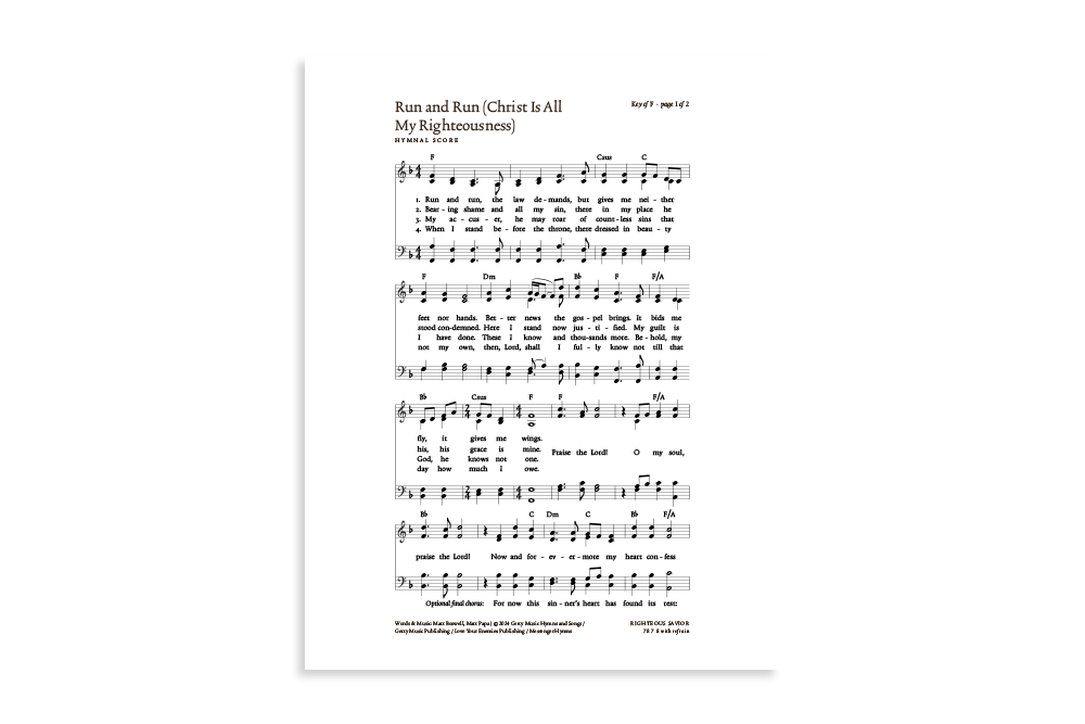 Run and Run (Christ Is All My Righteousness) product image