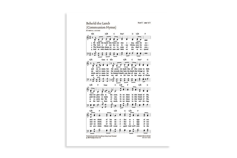 Behold the Lamb (Communion Hymn) product image