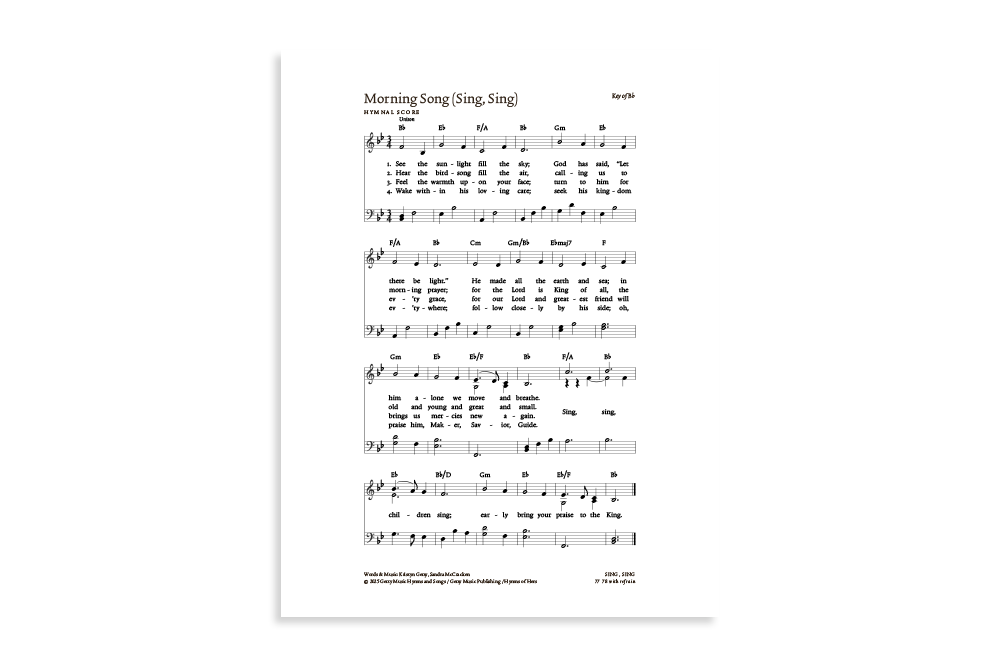 Morning Song (Sing, Sing) product image