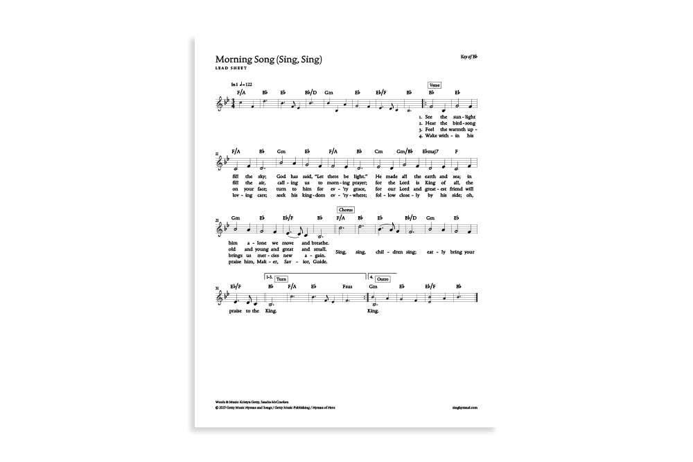 Morning Song (Sing, Sing) product image