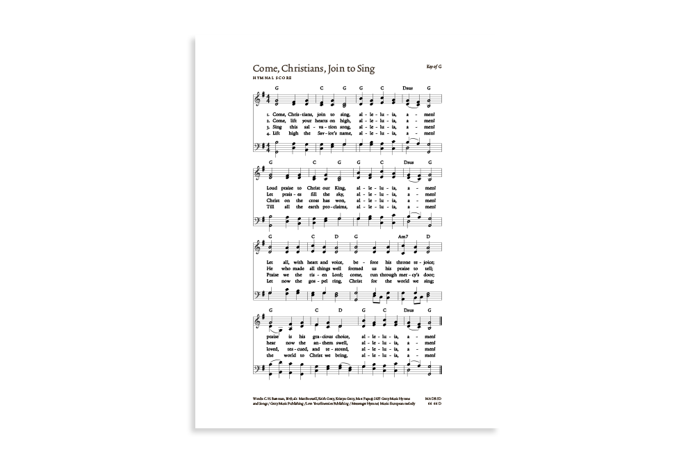 Come, Christians, Join to Sing product image