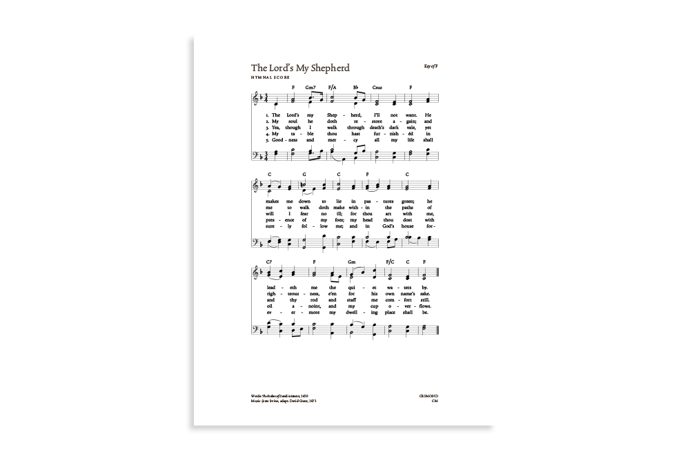 The Lord's My Shepherd (Crimond) product image