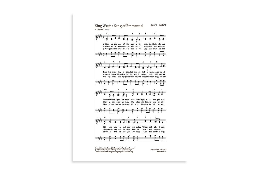 Sing We the Song of Emmanuel product image