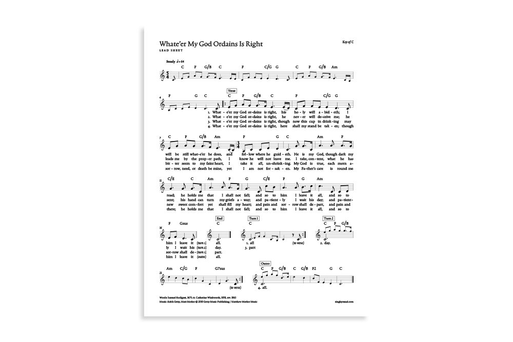 Whate'er My God Ordains Is Right product image